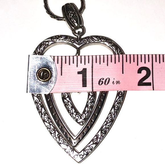 BRIGHTON SILVER TRIO HEART NECKLACE - Picture 6 of 7